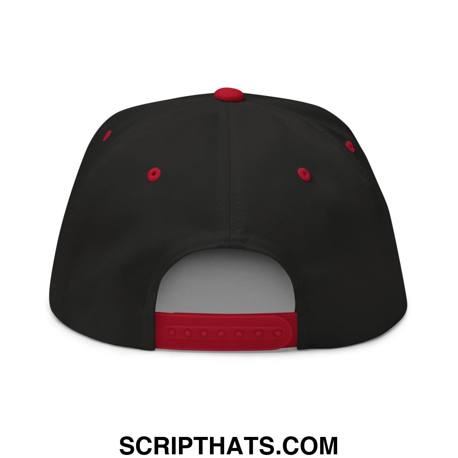 Hit The Damn Ball Flat Brim Bill 5 Panel Golf Snapback Hat Black Red