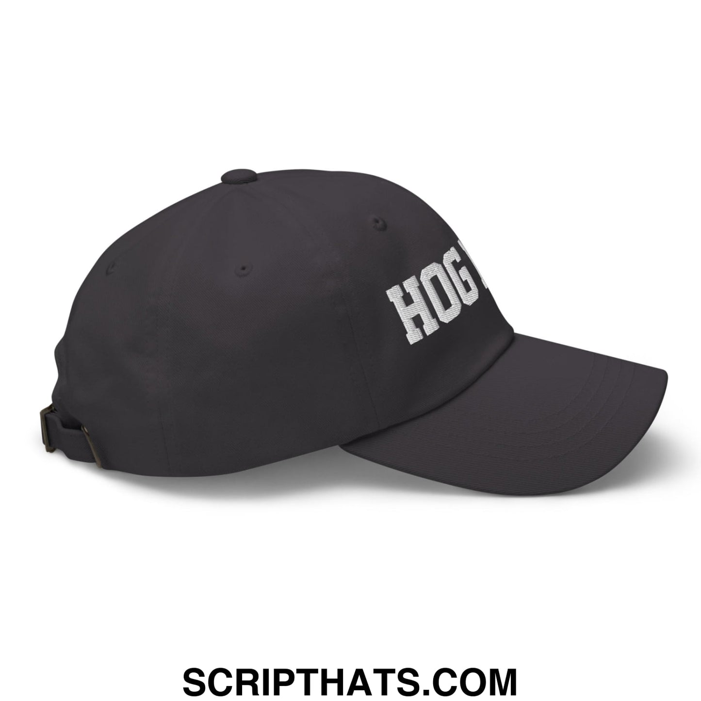 Hog Life Embroidered Unstructured Dad Hat Dark Grey