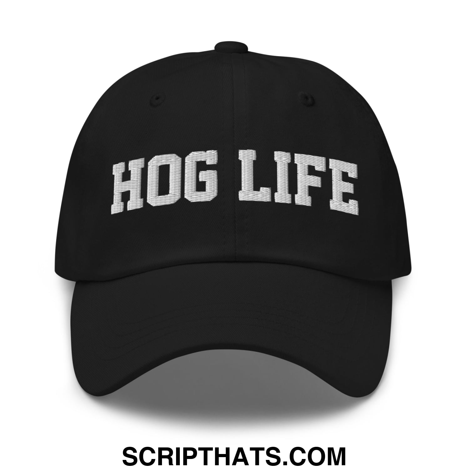 Hog Life Embroidered Unstructured Dad Hat Black
