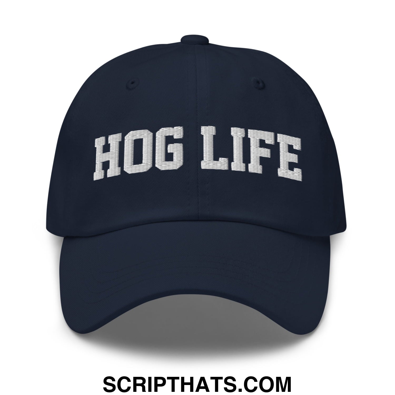 Hog Life Embroidered Unstructured Dad Hat Navy