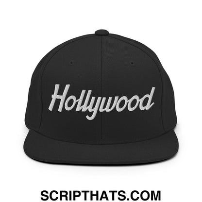Hollywood Script Snapback Hat Black