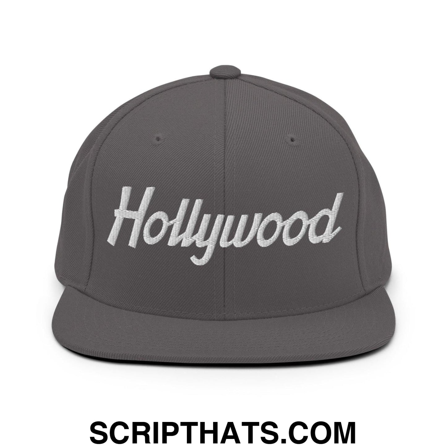 Hollywood Script Snapback Hat Dark Grey
