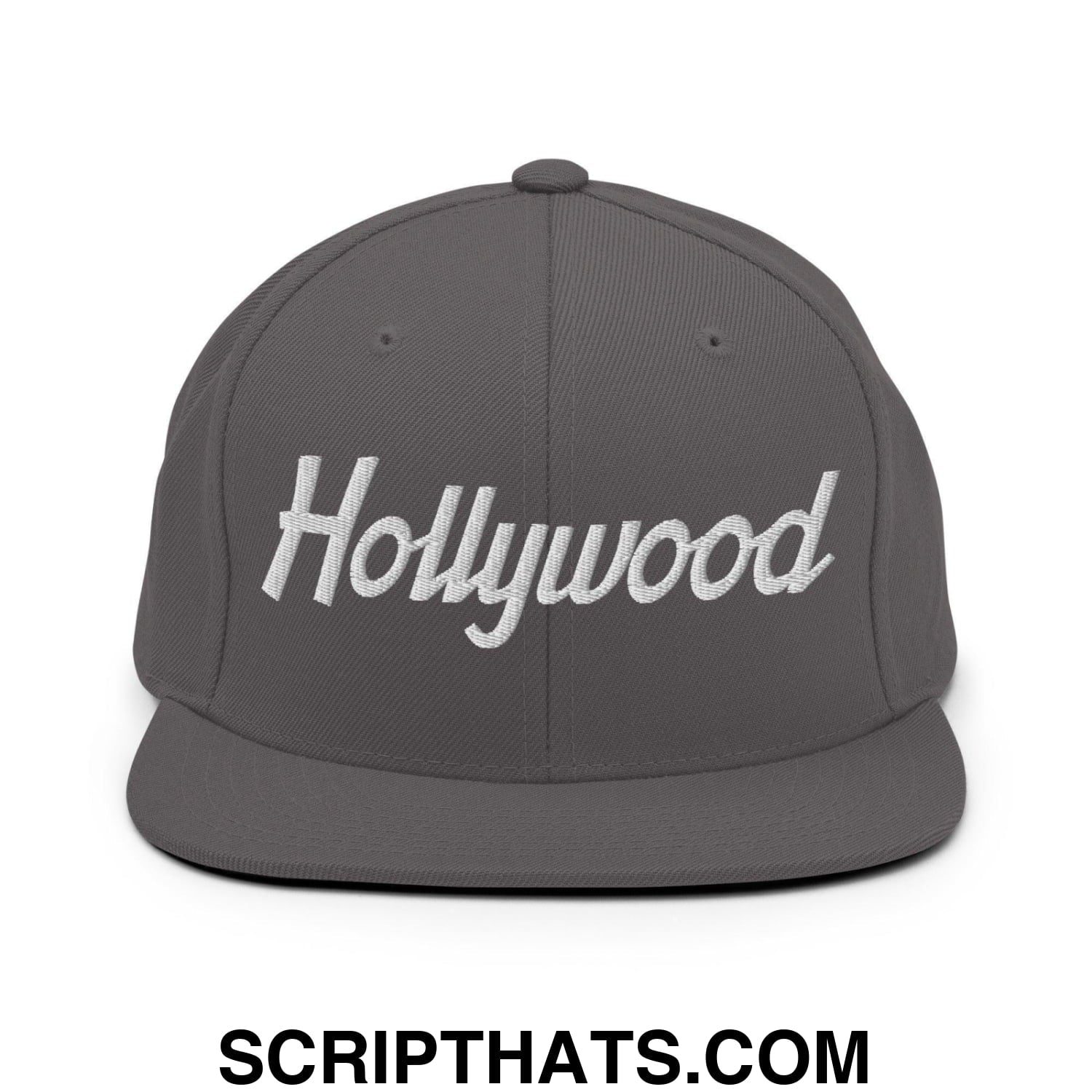 Hollywood Script Snapback Hat Dark Grey