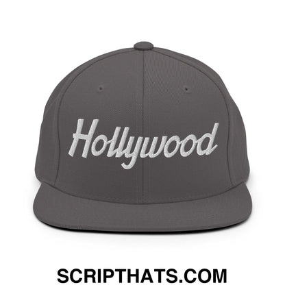 Hollywood Script Snapback Hat Dark Grey