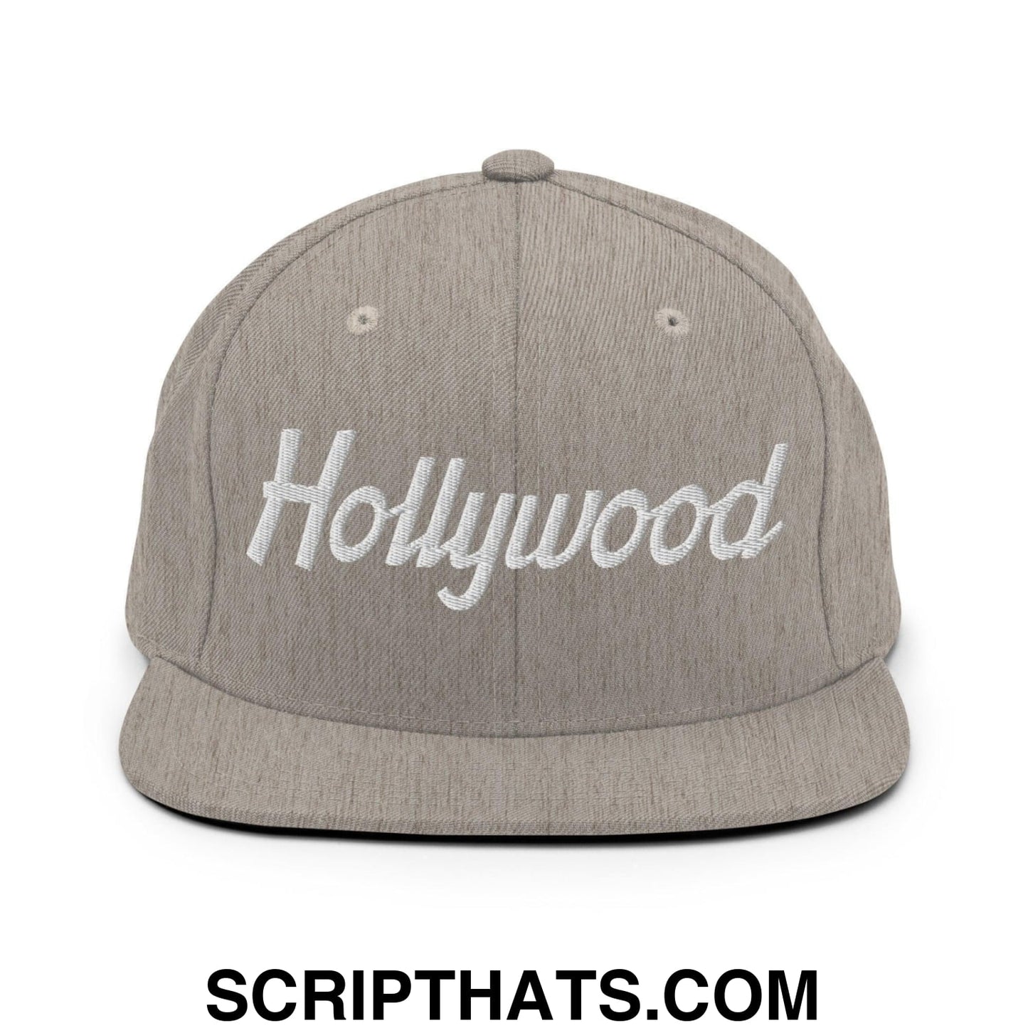 Hollywood Script Snapback Hat Heather Grey