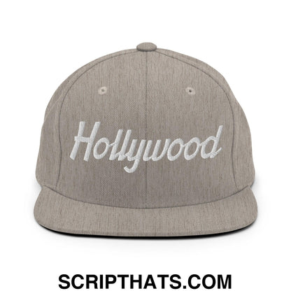 Hollywood Script Snapback Hat Heather Grey