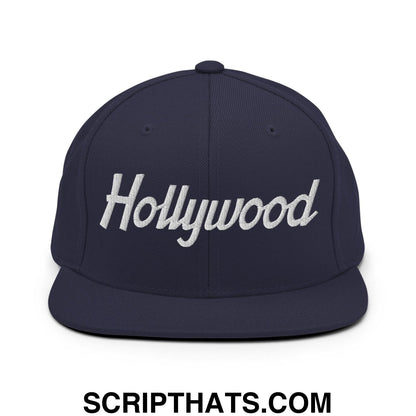 Hollywood Script Snapback Hat Navy