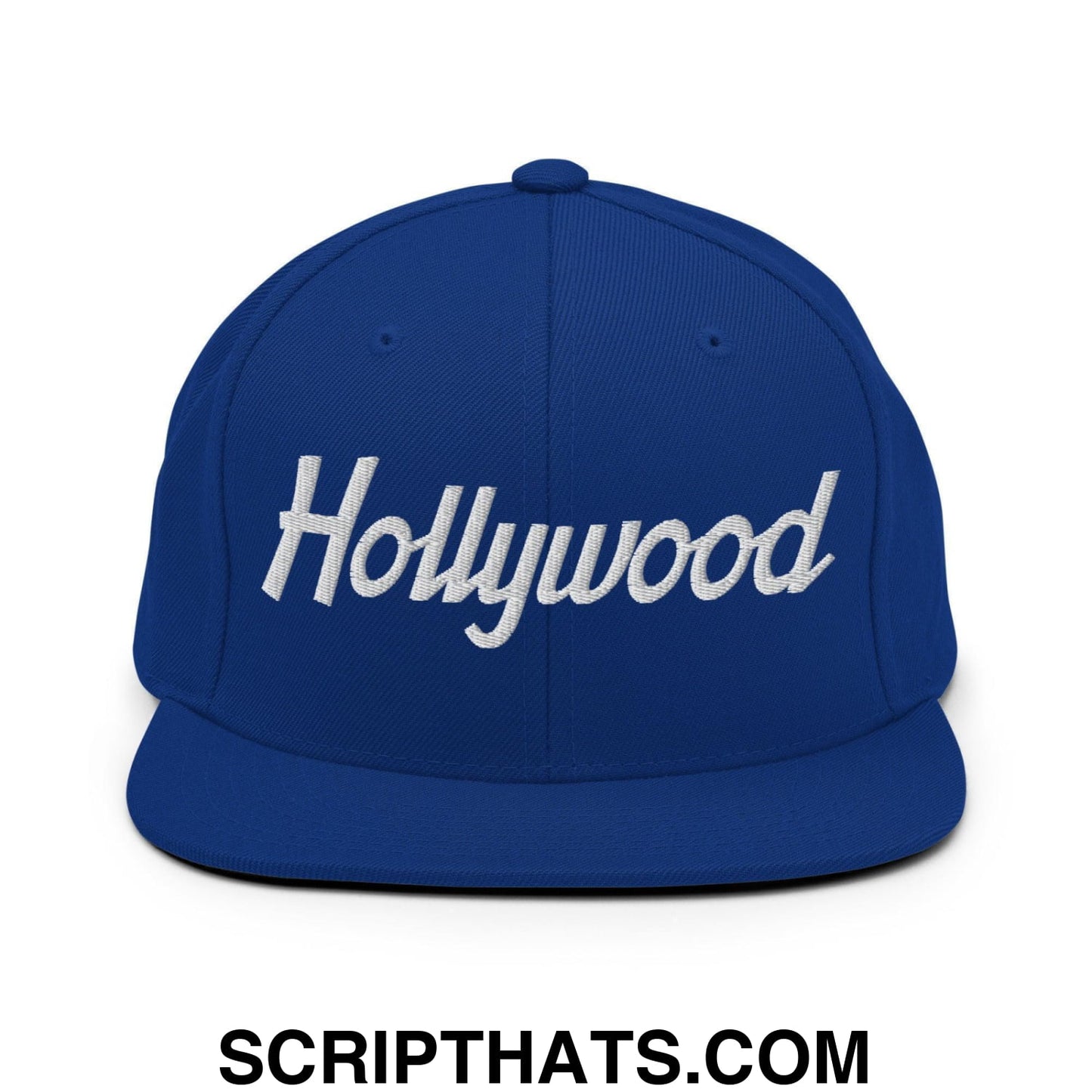 Hollywood Script Snapback Hat Royal Blue