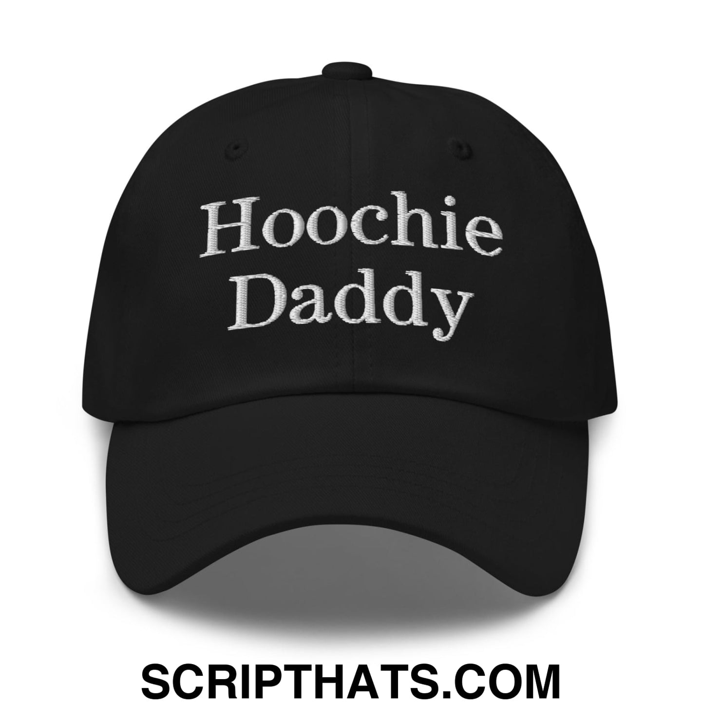 Hoochie Daddy Embroidered Unstructured Dad Hat Black