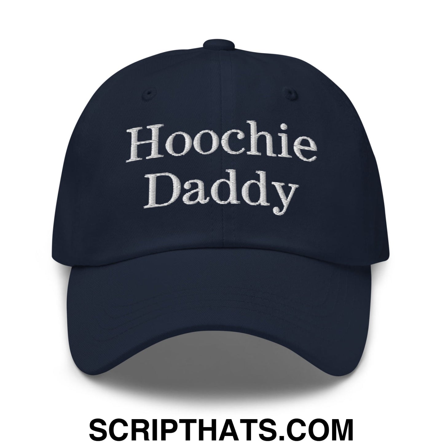Hoochie Daddy Embroidered Unstructured Dad Hat Navy