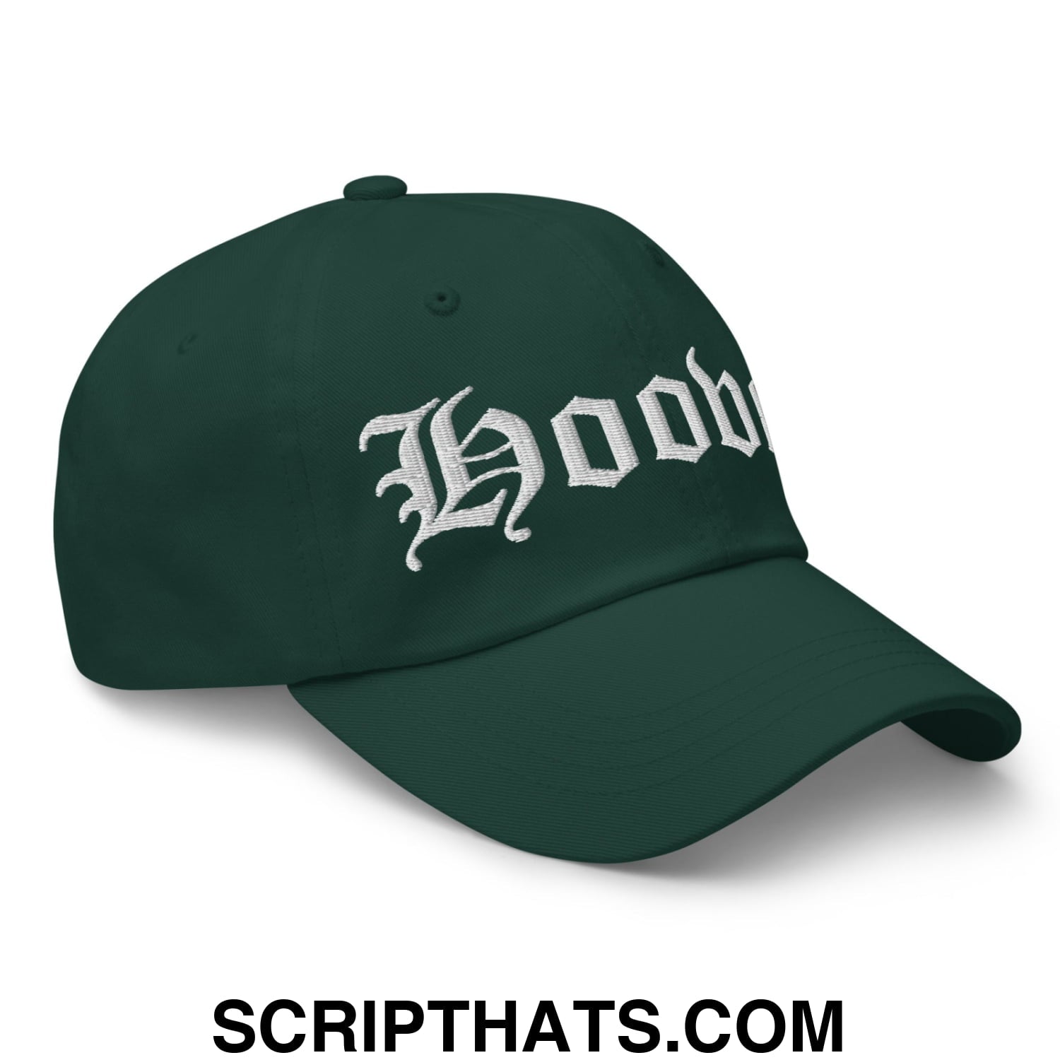 Hoover Old English Embroidered Unstructured Dad Hat Spruce