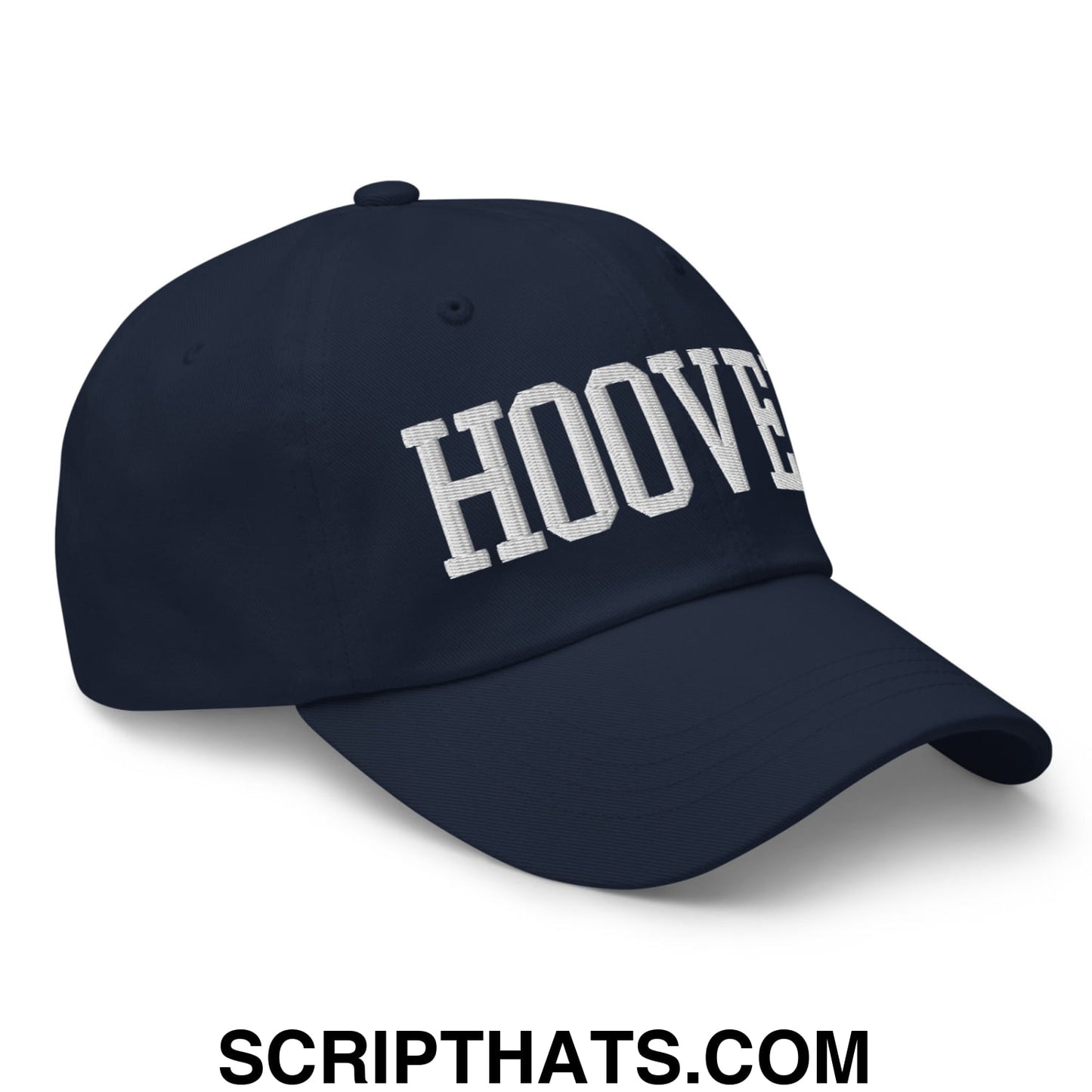 Hoover Varsity College Block Embroidered Unstructured Dad Hat Navy