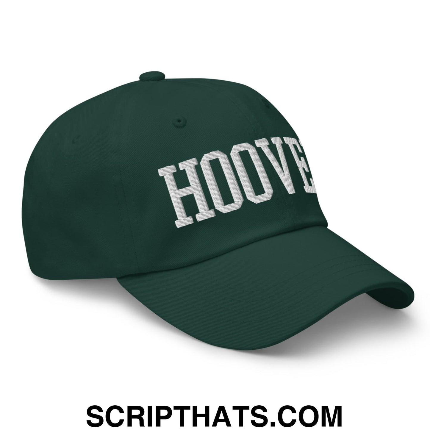 Hoover Varsity College Block Embroidered Unstructured Dad Hat Spruce