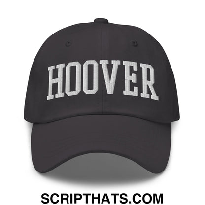 Hoover Varsity College Block Embroidered Unstructured Dad Hat Dark Grey