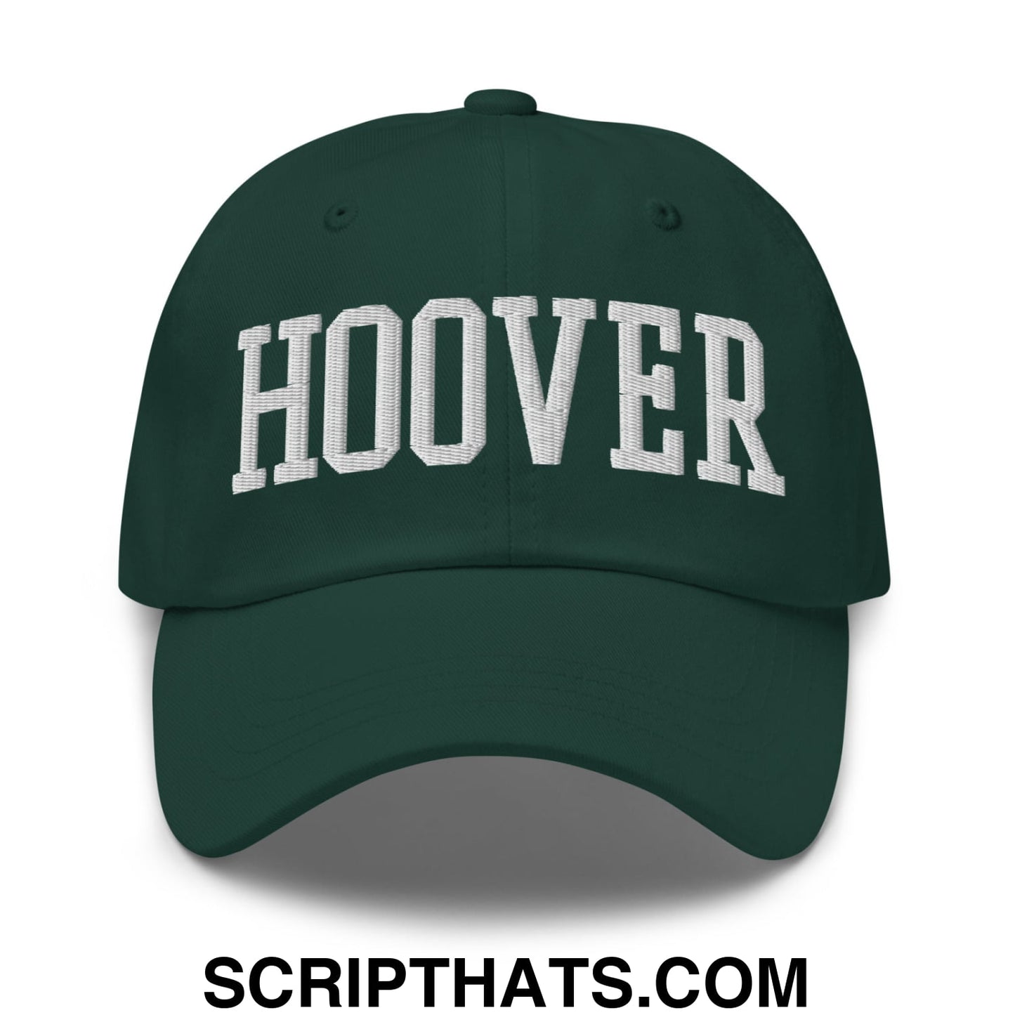 Hoover Varsity College Block Embroidered Unstructured Dad Hat Spruce