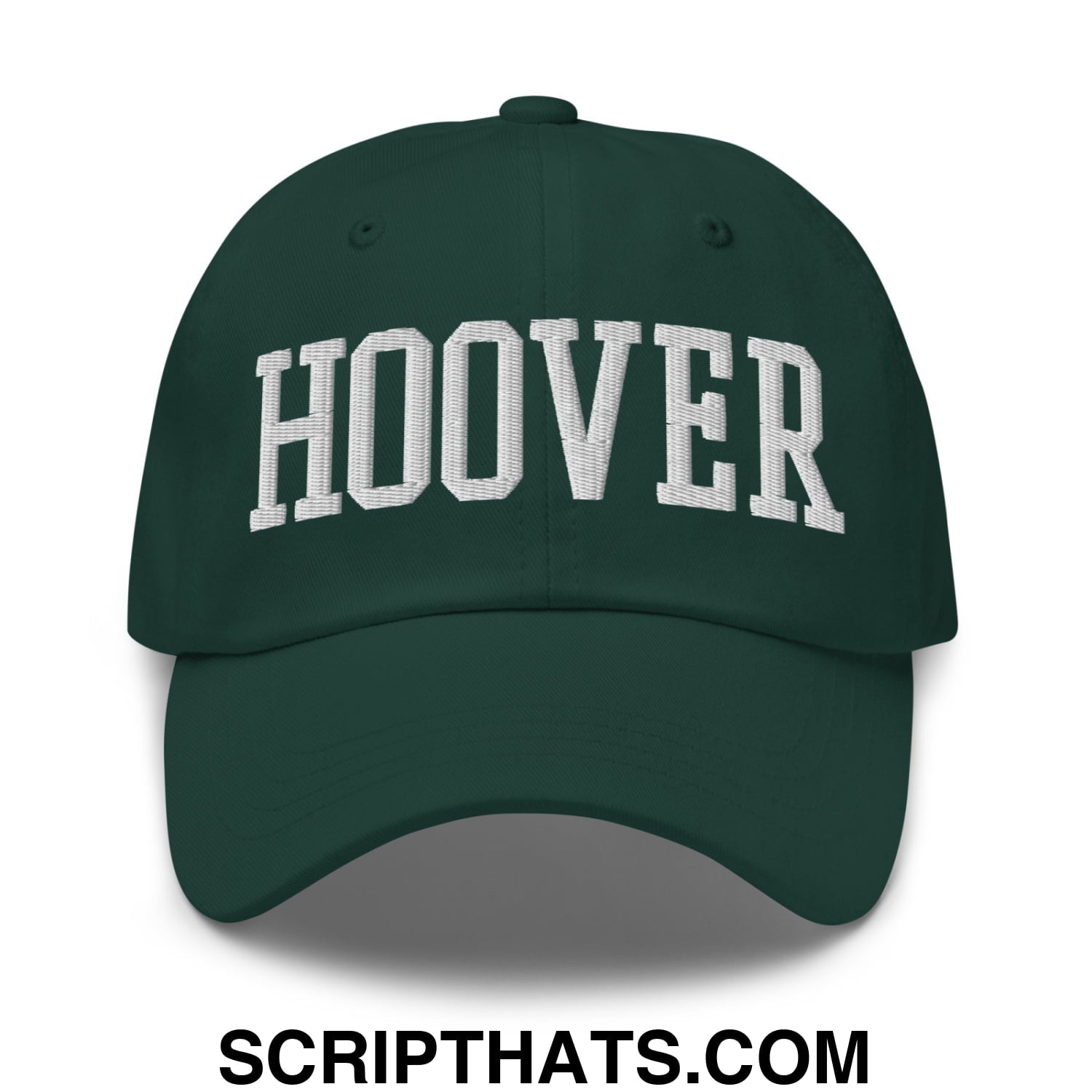 Hoover Varsity College Block Embroidered Unstructured Dad Hat Spruce