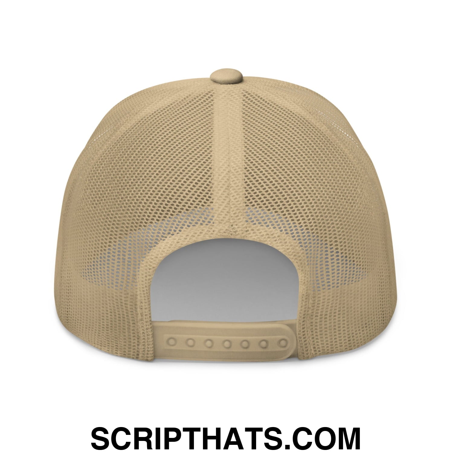 Hoover Vintage Sports Script Embroidered Mesh Trucker Hat Khaki