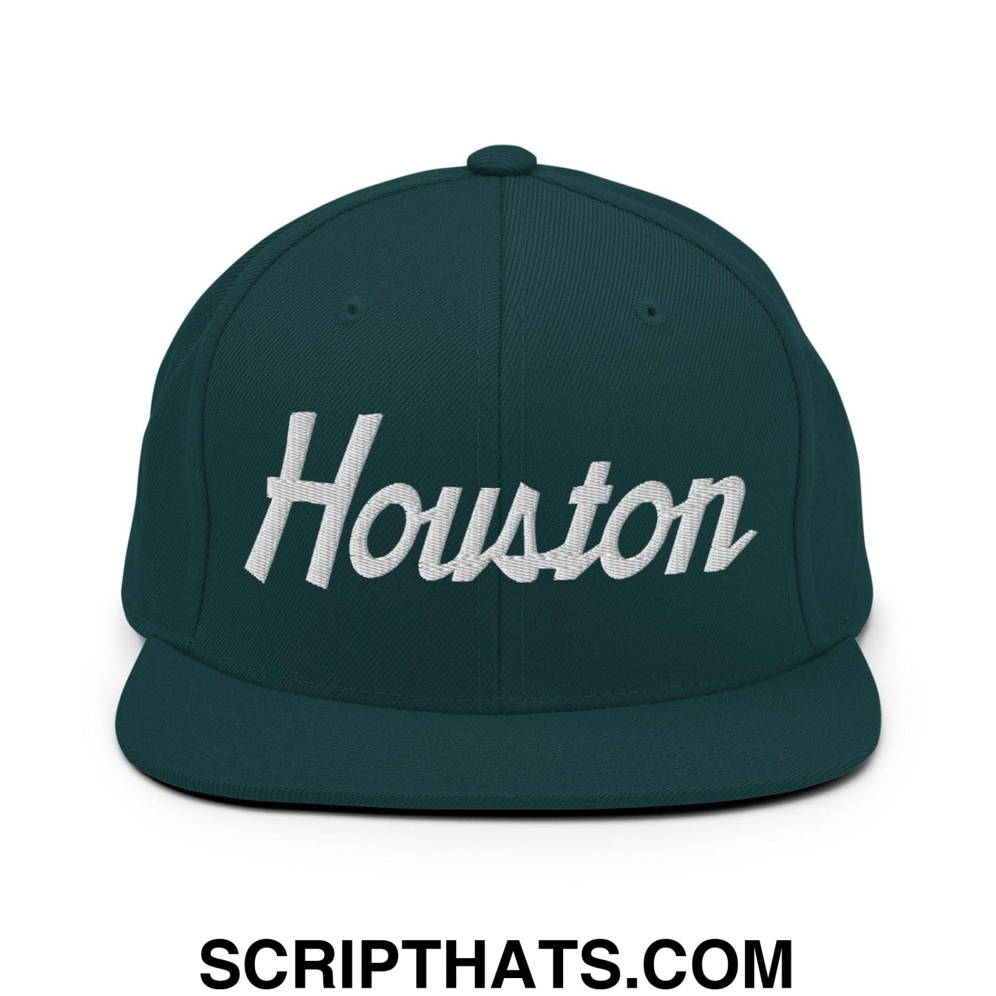 Houston Script Snapback Hat Spruce