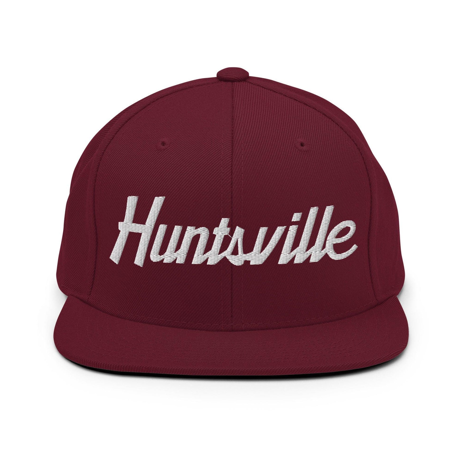 Huntsville Script Snapback Hat Maroon