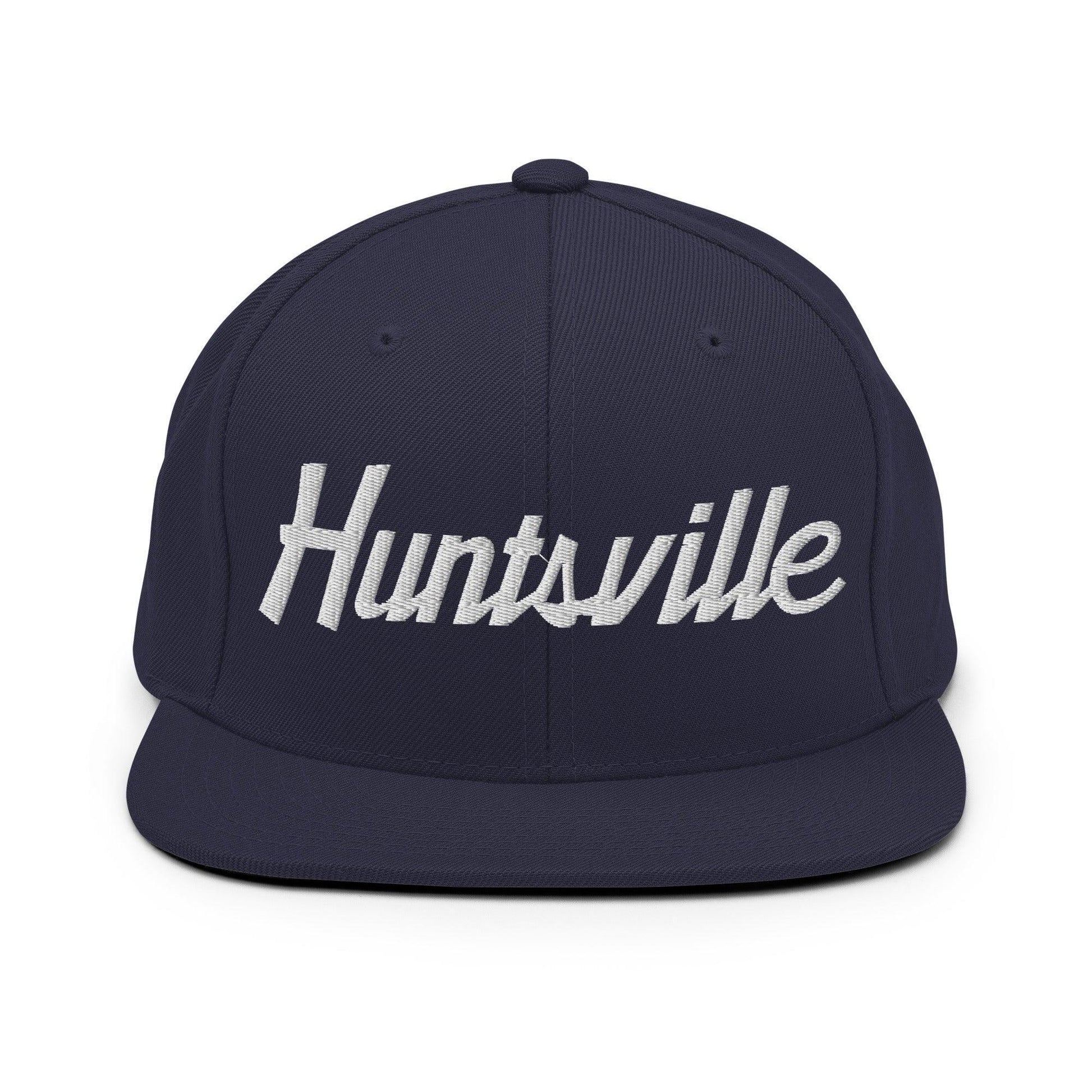 Huntsville Script Snapback Hat Navy