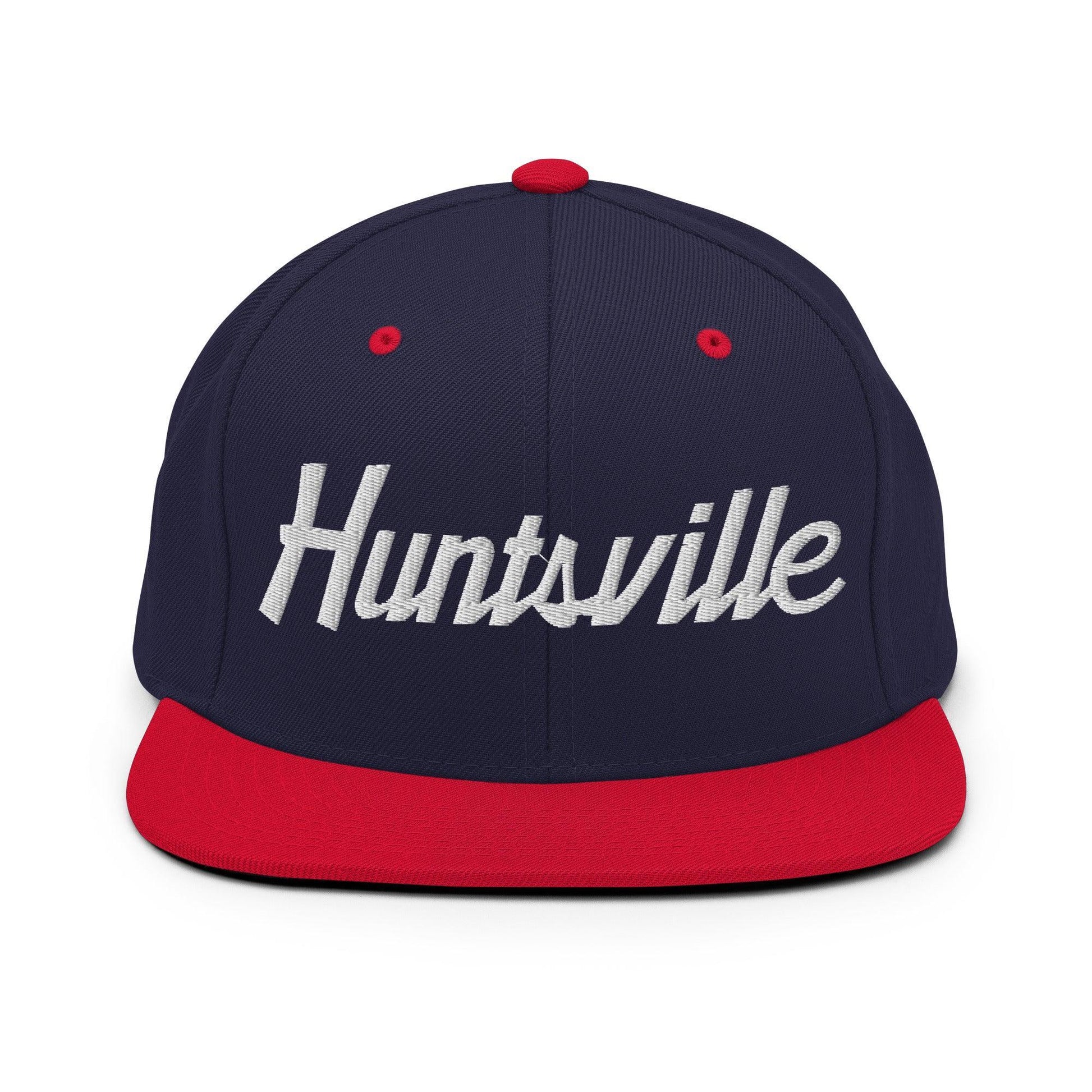 Huntsville Script Snapback Hat Navy/ Red