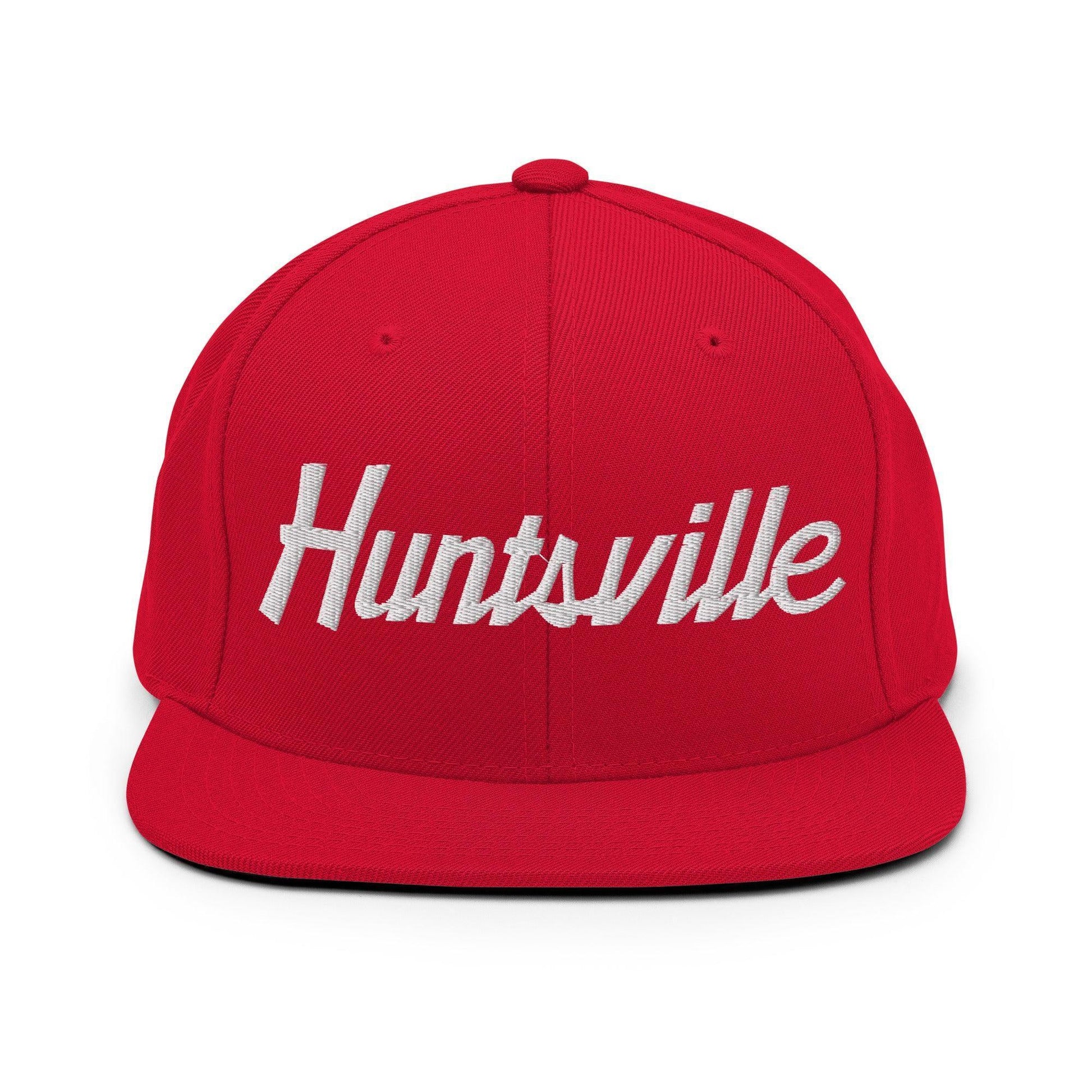 Huntsville Script Snapback Hat Red