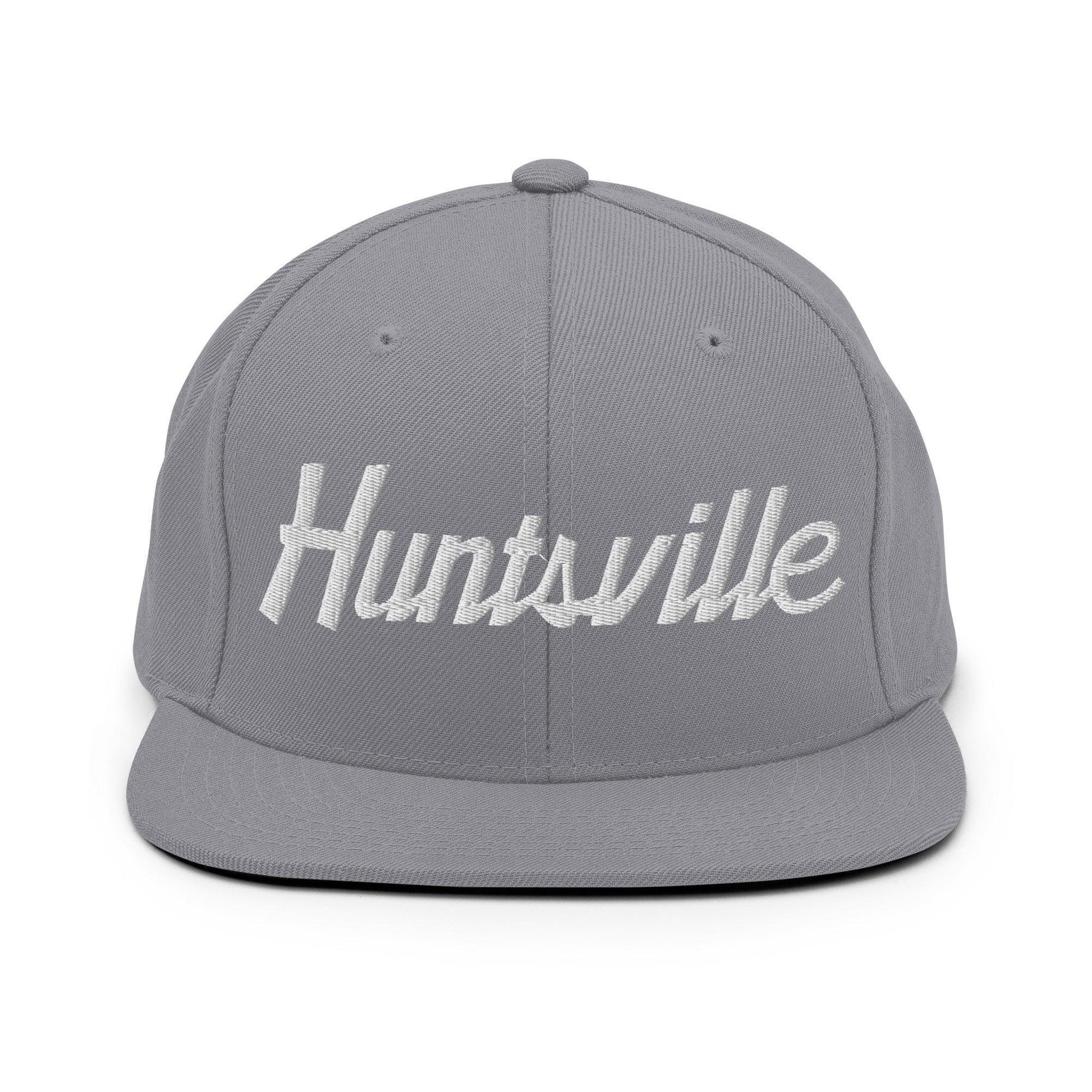 Huntsville Script Snapback Hat Silver
