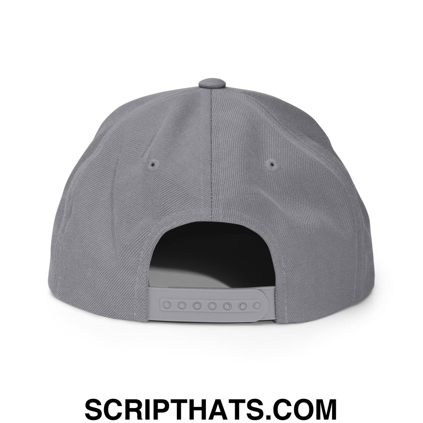 i am afraid of women Embroidered Flat Bill Brim Snapback Hat Silver