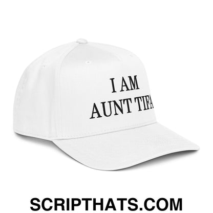 I am Aunt Tifa Embroidered Baseball Snapback Hat White