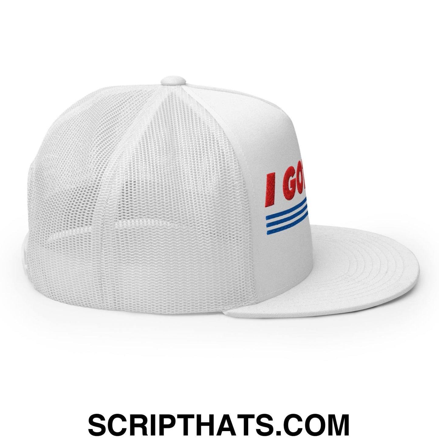 I Got That Dog In Me Embroidered Flat Brim Bill Mesh Trucker Hat Default Title