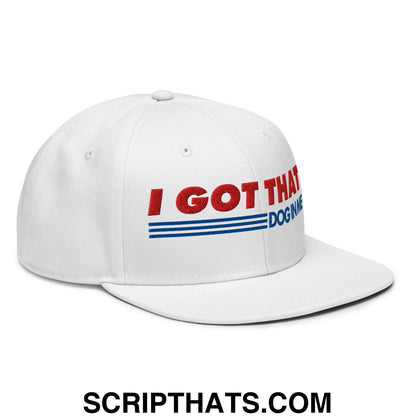 I Got That Dog In Me Embroidered Flat Brim Bill Snapback Hat Default Title