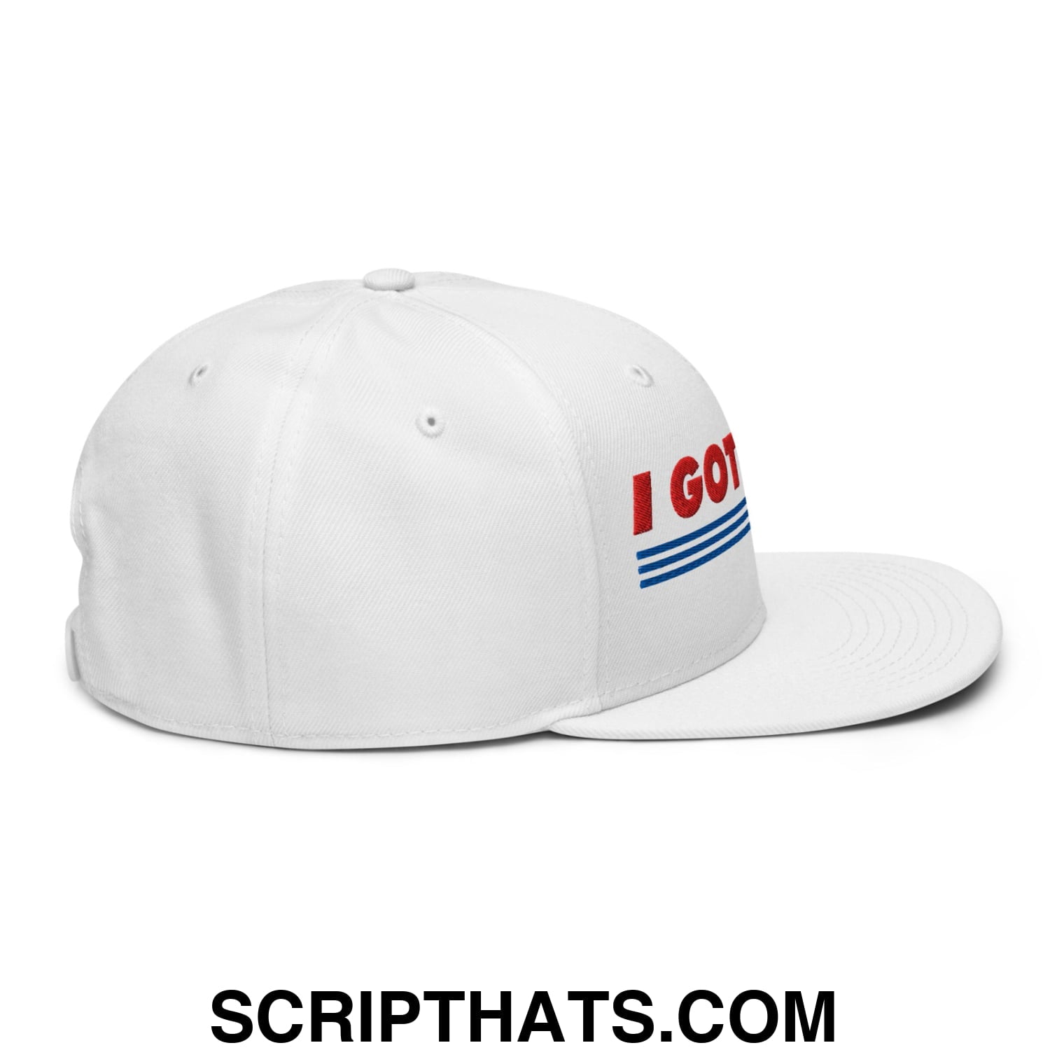 I Got That Dog In Me Embroidered Flat Brim Bill Snapback Hat Default Title