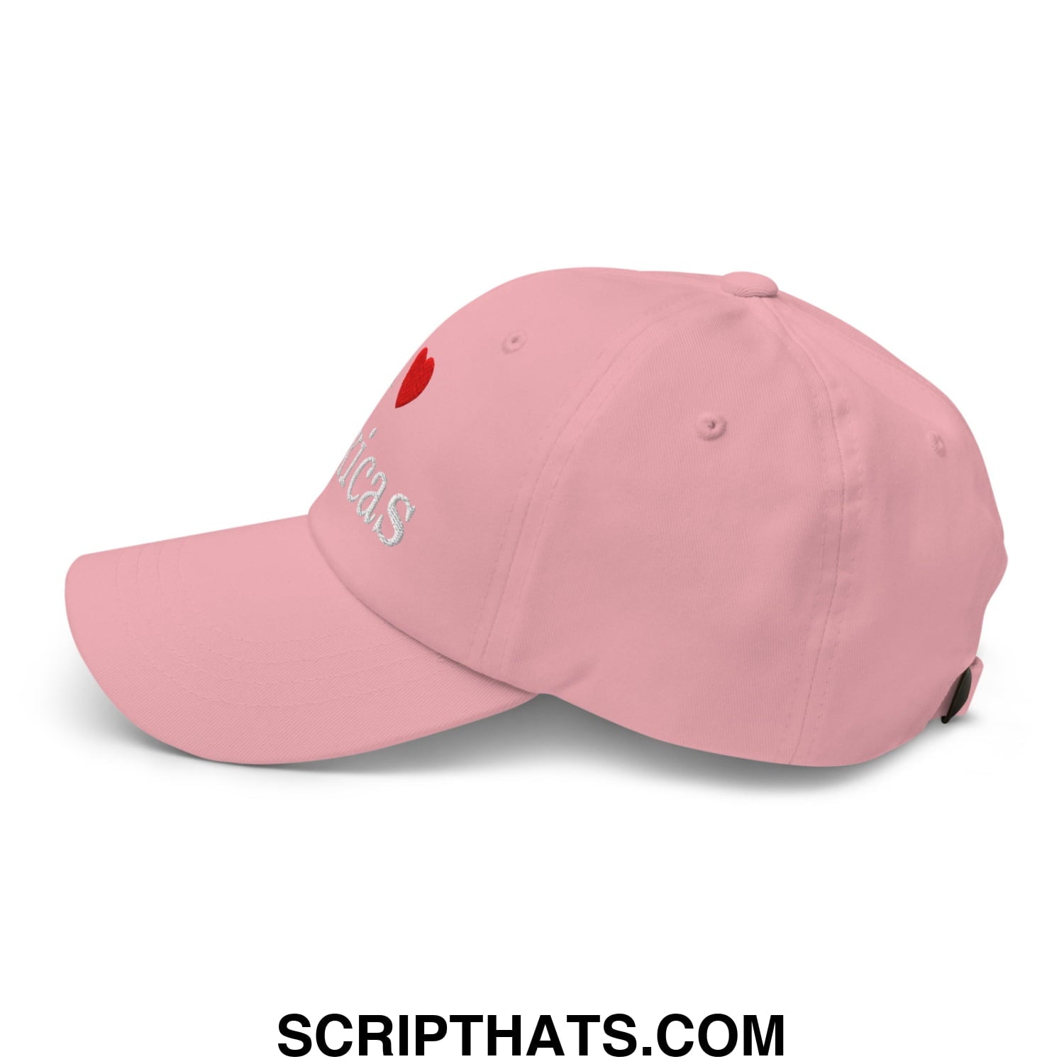 I Love Toxicas Embroidered Unstructured Dad Hat Pink