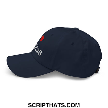I Love Toxicas Embroidered Unstructured Dad Hat Navy