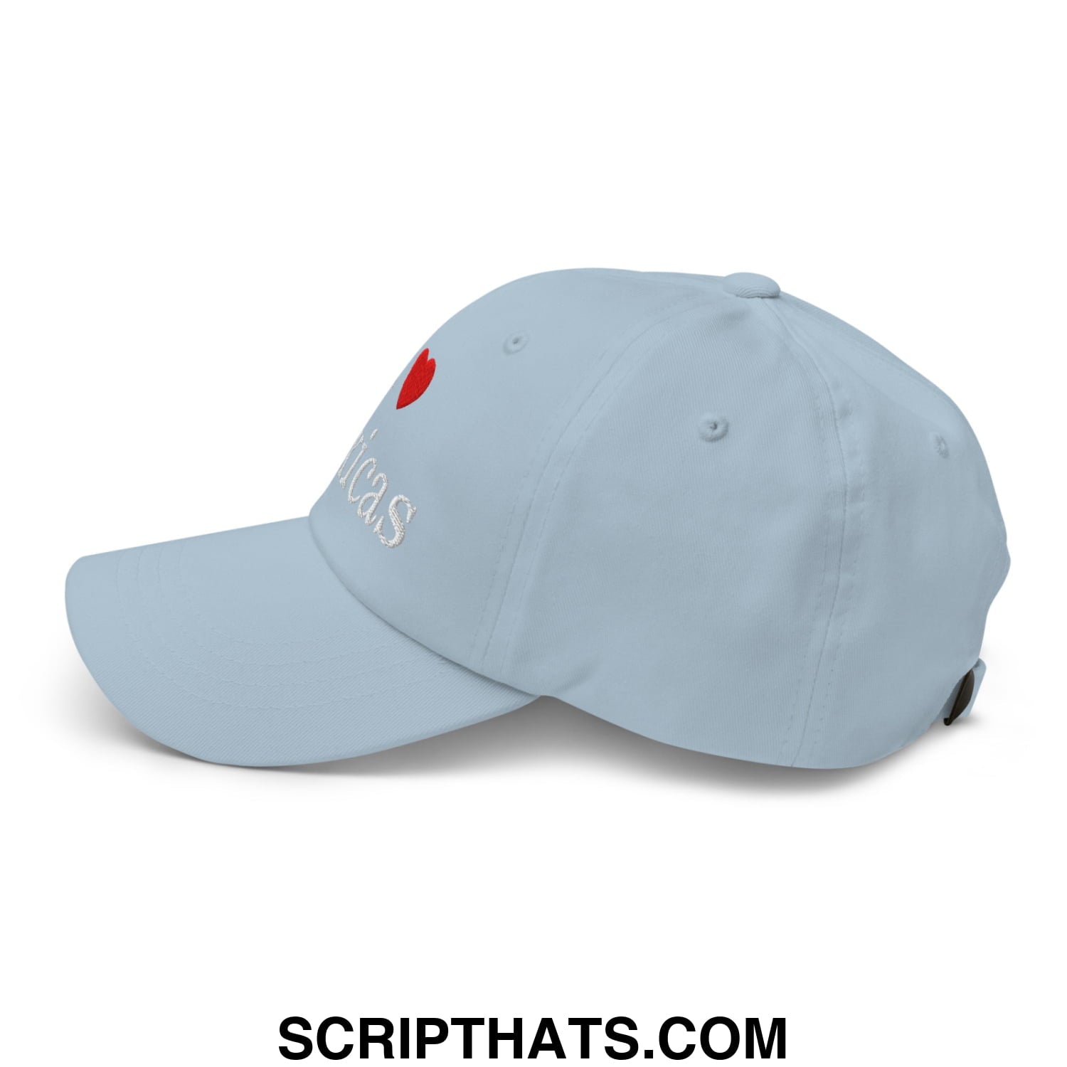 I Love Toxicas Embroidered Unstructured Dad Hat Light Blue