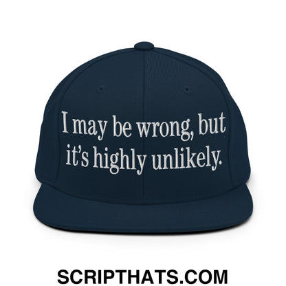 I may be wrong, but it's highly unlikely. Embroidered Flat Bill Brim Snapback Hat Dark Navy