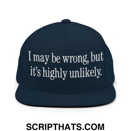 I may be wrong, but it's highly unlikely. Embroidered Flat Bill Brim Snapback Hat Dark Navy