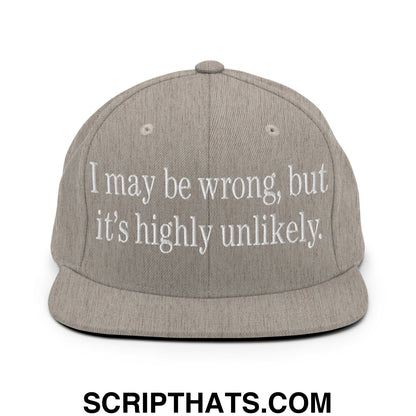 I may be wrong, but it's highly unlikely. Embroidered Flat Bill Brim Snapback Hat Heather Grey