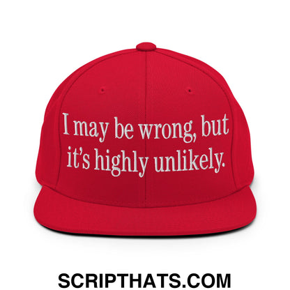 I may be wrong, but it's highly unlikely. Embroidered Flat Bill Brim Snapback Hat Red