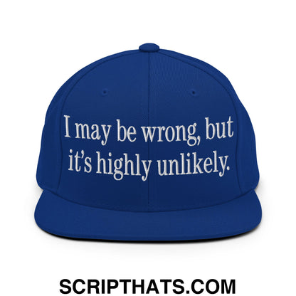 I may be wrong, but it's highly unlikely. Embroidered Flat Bill Brim Snapback Hat Royal Blue