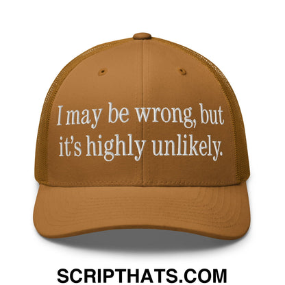 I may be wrong, but it's highly unlikely. Embroidered Mesh Trucker Hat Caramel