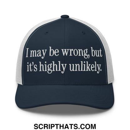 I may be wrong, but it's highly unlikely. Embroidered Mesh Trucker Hat Navy White