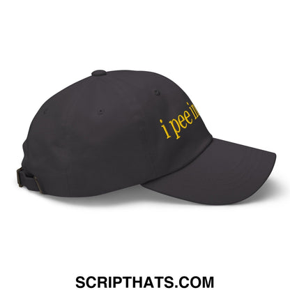 I Pee in Pools Embroidered Dad Hat Dark Grey