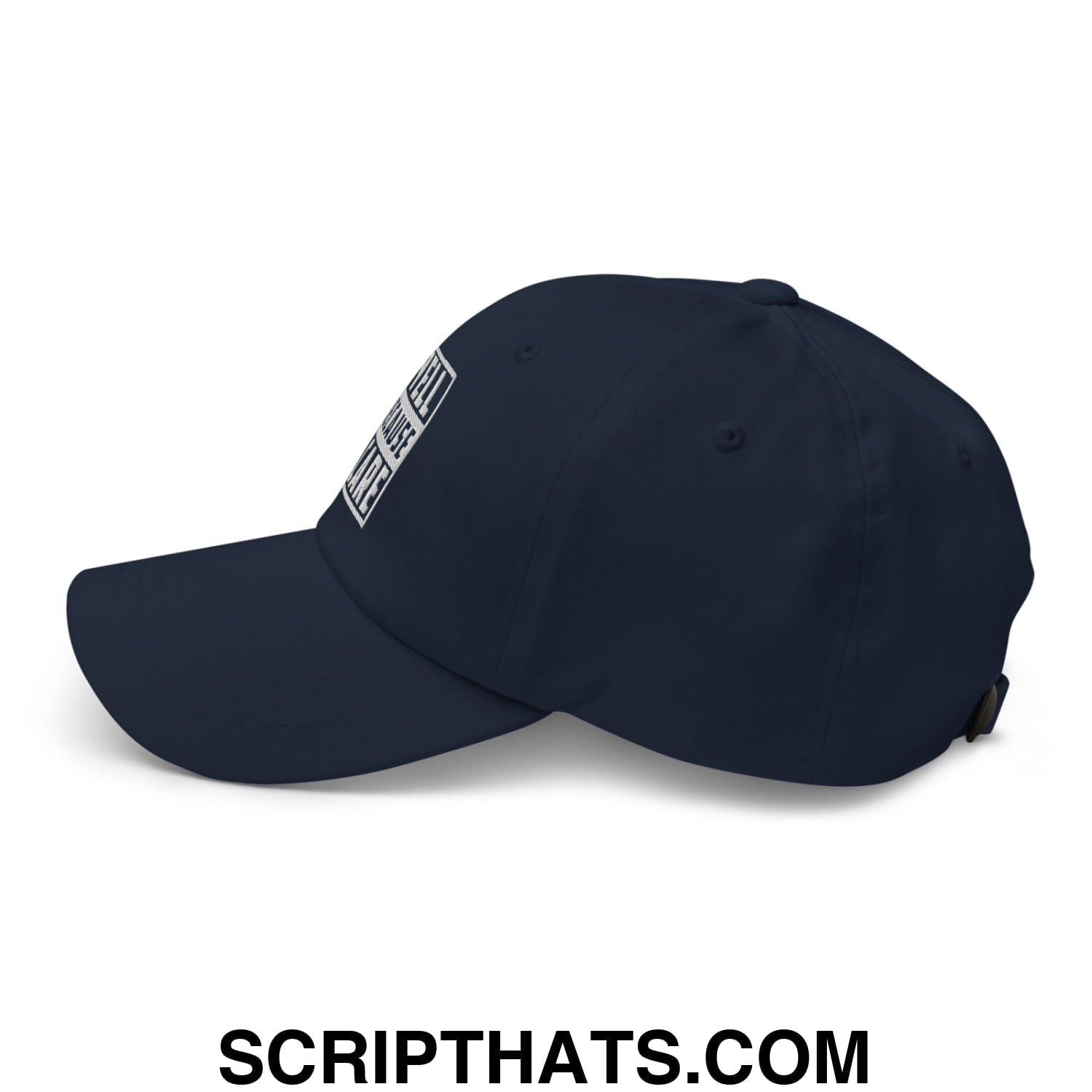 I Yell Because I Care Embroidered Unstructured Dad Hat Navy