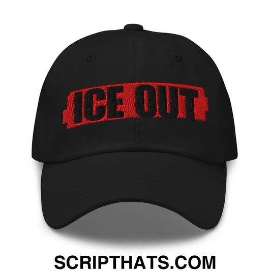 ICE Out Embroidered Unstructured Dad Hat Black