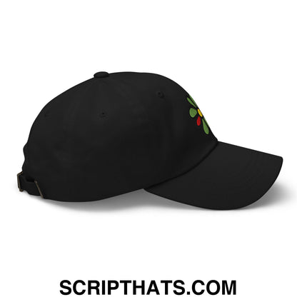 ICQ Embroidered Unstructured Dad Hat Black