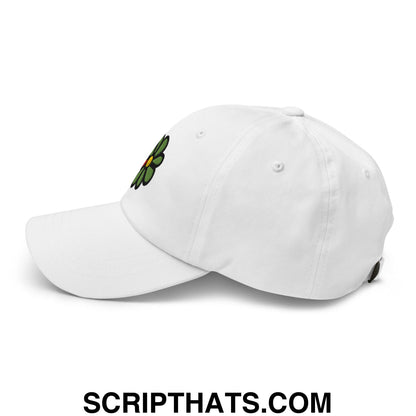 ICQ Embroidered Unstructured Dad Hat White