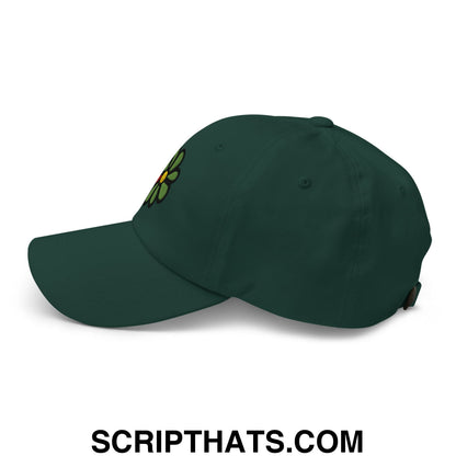 ICQ Embroidered Unstructured Dad Hat Spruce