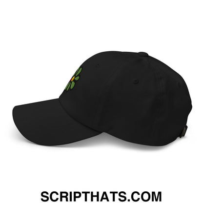 ICQ Embroidered Unstructured Dad Hat Black