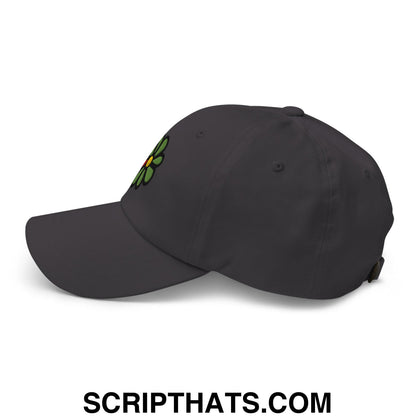 ICQ Embroidered Unstructured Dad Hat Dark Grey